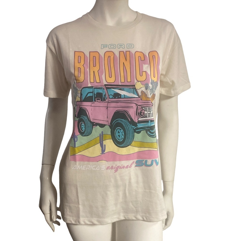 Ford Bronco Cream T-Shirt Size Medium